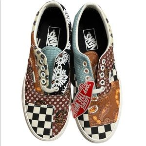Checkered Vans Tiger Patchwork